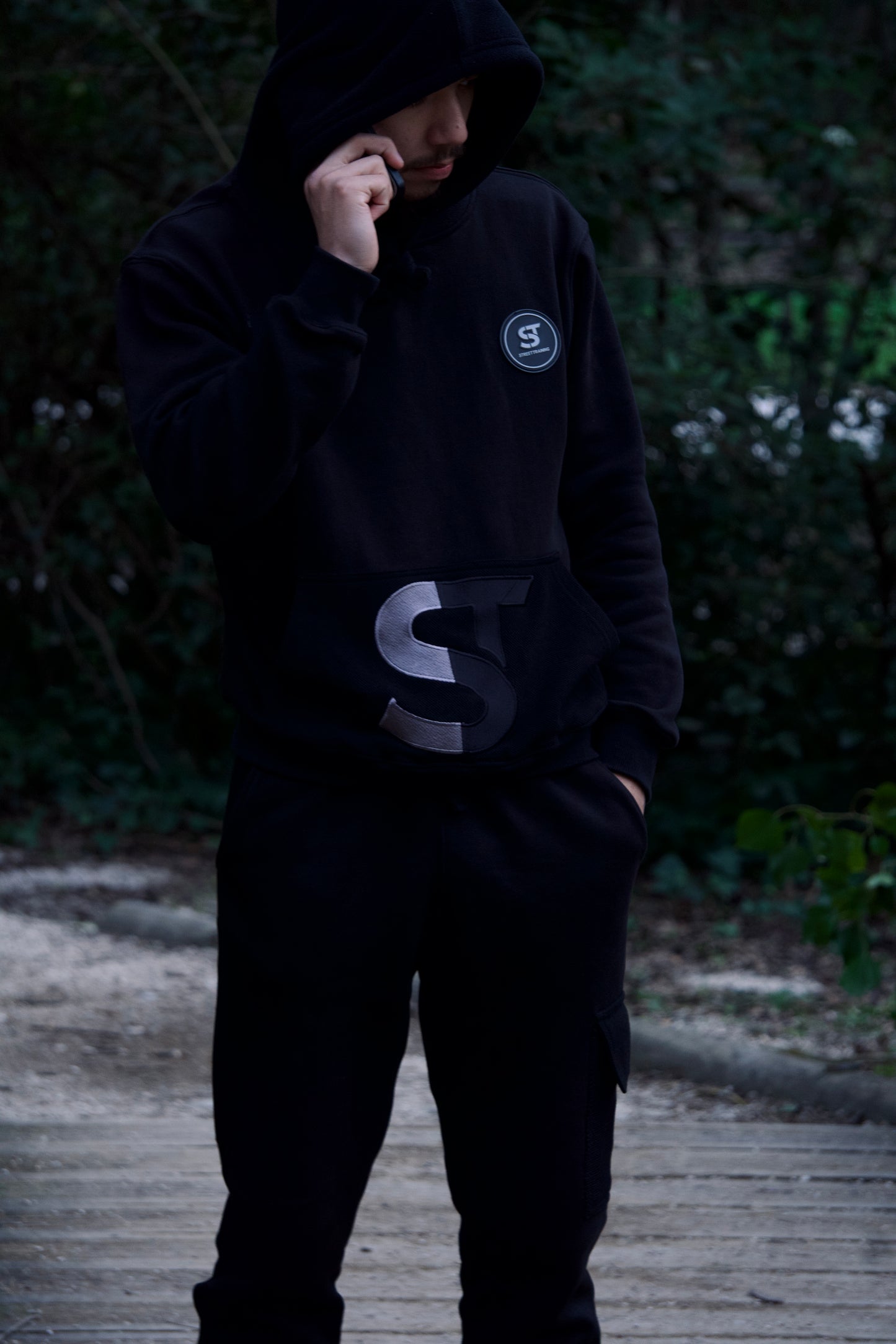 ST TRIMAT / Survêtement Noir 3 Matières – Confort & Style Street